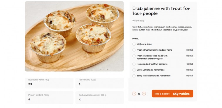 Customizable dish card